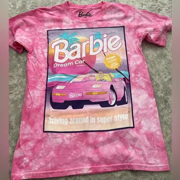 NWT Barbie Pink Tie Dye Top - Picture 1 of 1